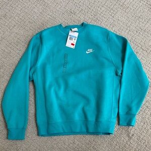 Nike Men's Aqua Crewneck Sweater